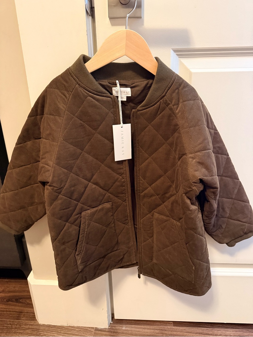 Jamie Kay Quilted Brown Kids Puffer Jacket